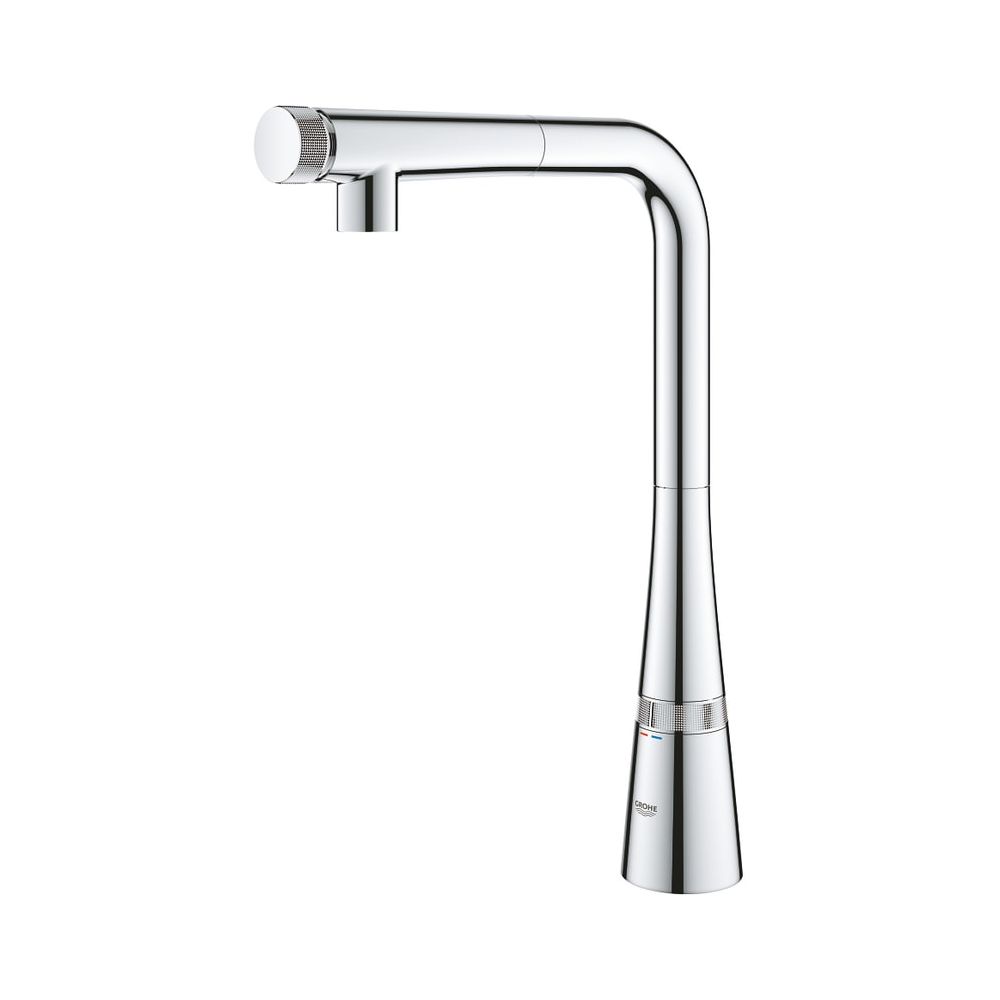 Robinetterie Grohe Zedra SmartControl pour évier, montage 1 trou, contrôle du débit et réglage de la température par rotation, Chrome
