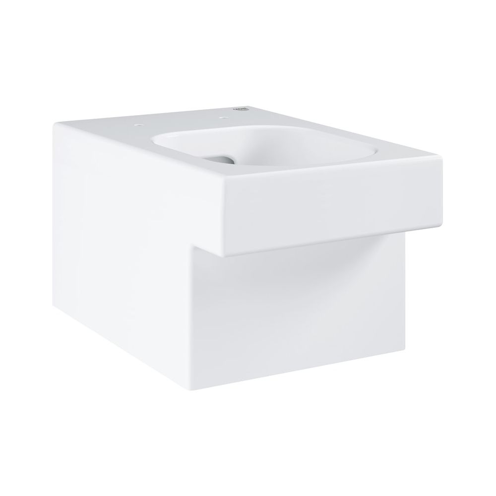 WC mural Grohe Cube en céramique, sans rebord, avec chasse HyperClean et AquaCeramic, Blanc Alpin, 3924500H