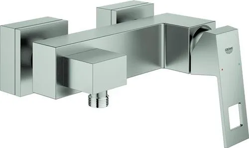 Mitigeur de douche monocommande Eurocube 23145, montage mural à sécurité intégrée supersteel GROHE