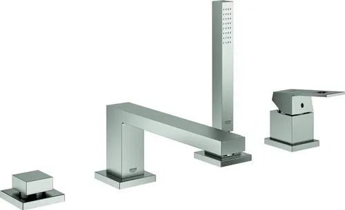 Robinet monocommande Grohe 4 trous pour baignoire Eurocube 19897_1 Supersteel