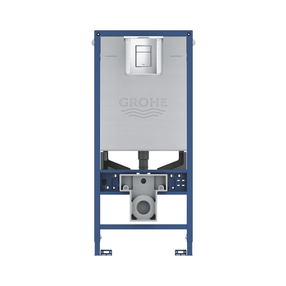 Kit de montage Grohe Rapid SLX pour WC en cloison sèche, cuve GDX, hauteur 113 cm, avec régulateur de débit, Chromé, 39603000