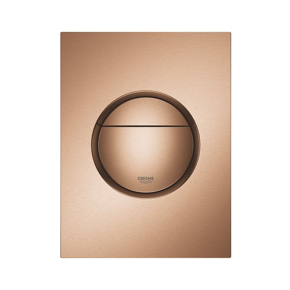Plaque de commande Grohe Nova Cosmopolitan S pour chasse d'eau 2 volumes ou Start/Stop, montage vertical, finition Warm Sunset