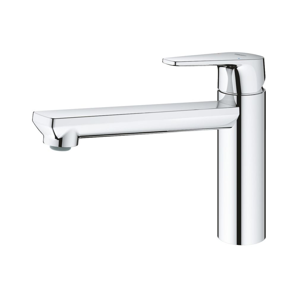 Robinetterie de lavabo BauEdge Grohe, montage à un trou, commande à une main, bec moyen, chromé, 31693000