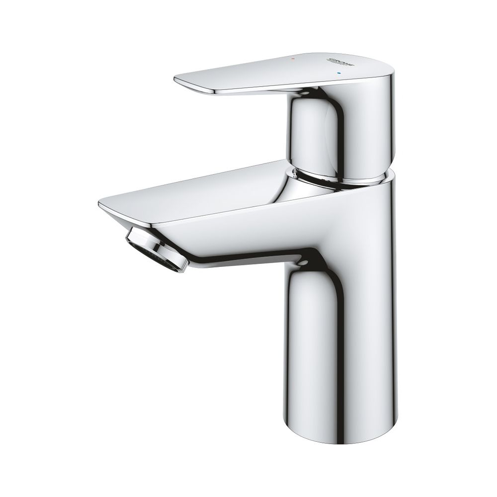 Robinetterie de lavabo BauEdge Grohe, montage 1 trou, commande à une main, 5 l/min, chromé, 23330001