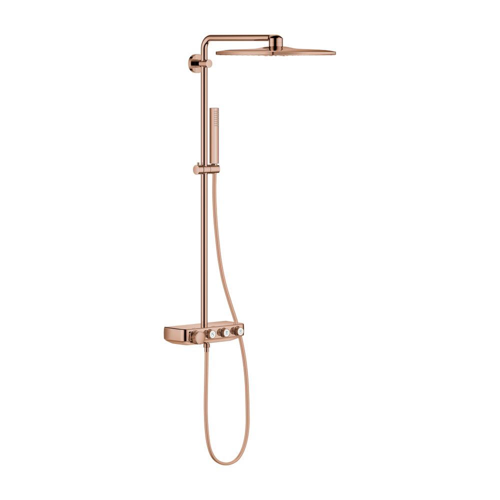 Grohe Euphoria SmartControl System 310 Cube Duo - Système de douche avec mitigeur thermostatique apparent, montage mural, Warm Sunset, 26508DA0