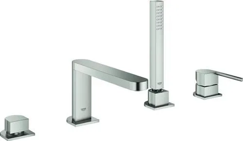 Combiné robinetterie de baignoire Grohe Plus 4 trous 29307_3 Supersteel
