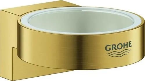 Support Grohe Selection 41027 pour verre/distributeur de savon cool sunrise brossé