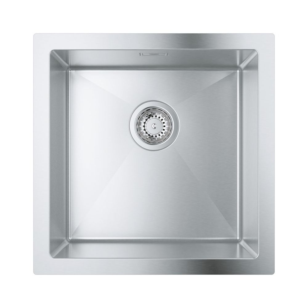 Évier Grohe en acier inoxydable K700 sous plan, 464x464mm, 1 bac 400x400x200mm, à poser à plat ou affleurant, 31578SD1