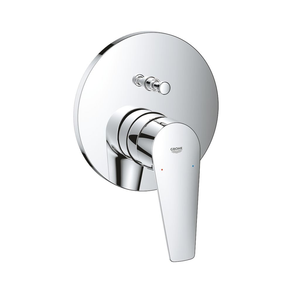 Mitigeur Grohe BauEdge pour baignoire, montage prêt à poser pour Rapido SmartBox, changement automatique, chromé, 24162001