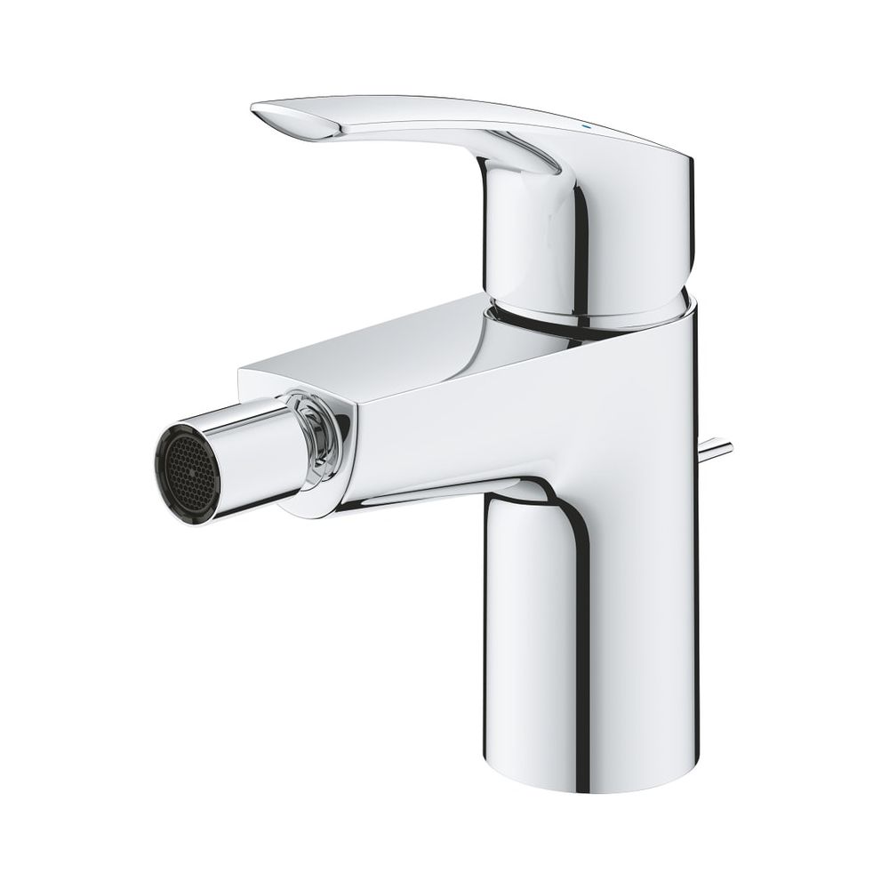 Robinetterie de bidet Grohe Eurosmart, montage à un trou, limiteur de température, garniture à tige de vidange, Chrom, 32929003