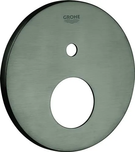 Rosette Grohe 48429 ronde pour mitigeur monocommande EHM-FMS avec inversion 2 voies graphite dur brossé