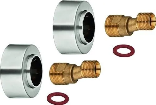 Raccord Grohe S-Anschluss 48453 1/2 pouce x 3/4 pouce avec réglage 7,5 mm supersteel