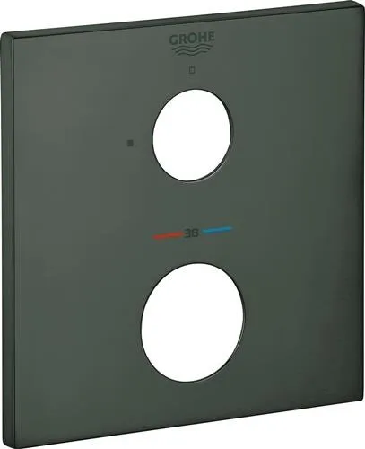 Rosette Grohe 49109 carrée pour THM-FMS graphite dur brossé