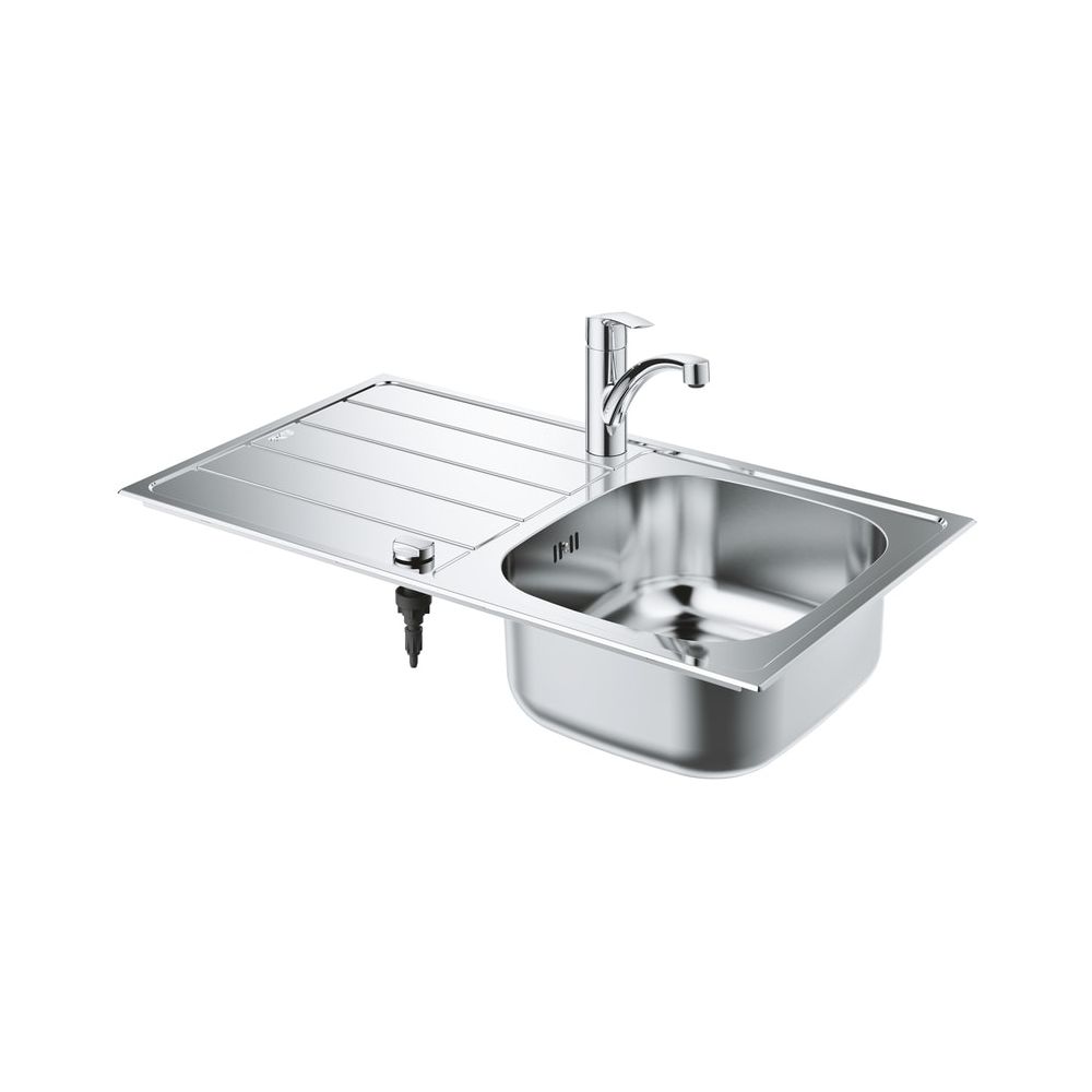 Set Grohe Eurosmart Évier de cuisine K200, monobloc, pose en applique, 860x500 mm, chromé, 31565SD1