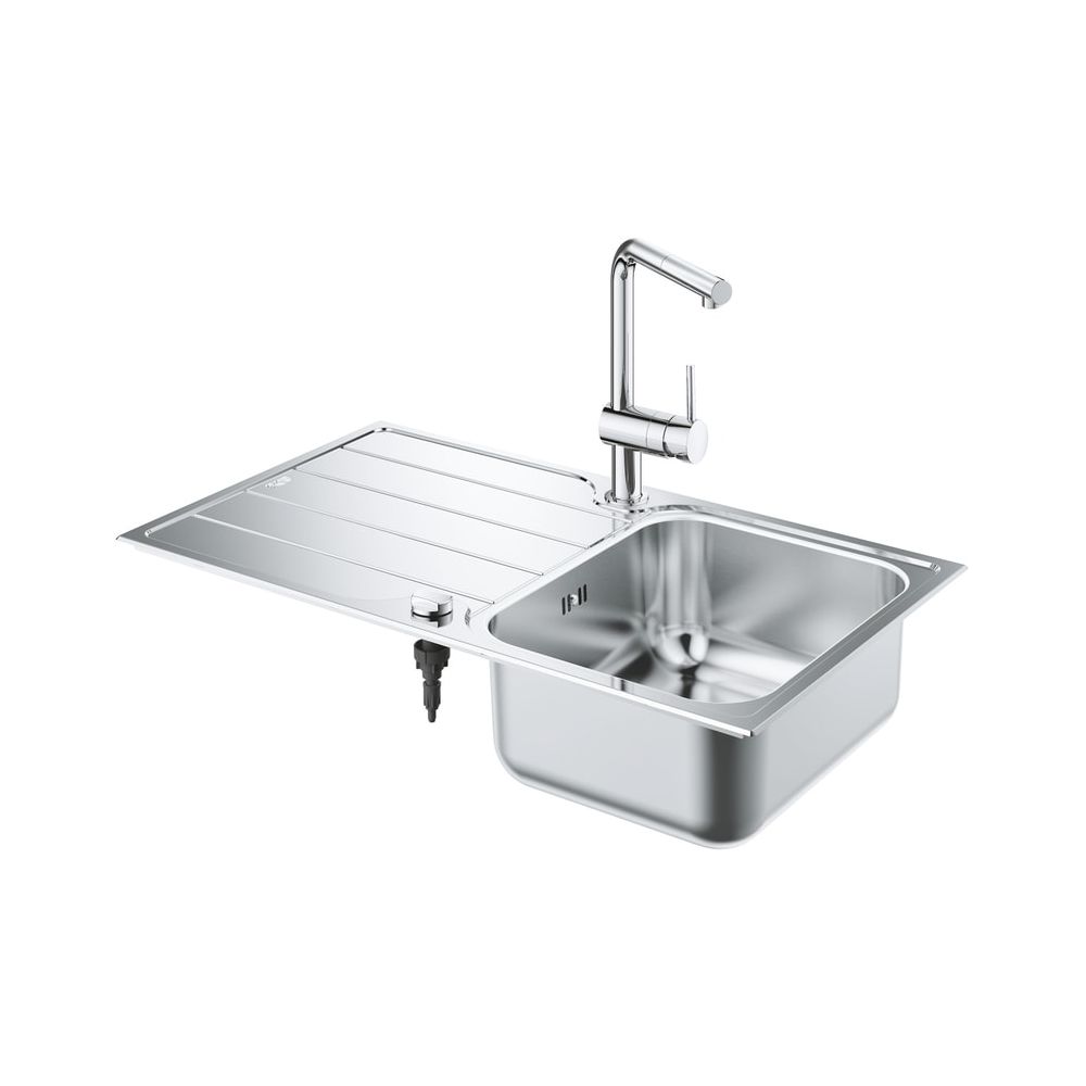 Grohe Minta Set d'évier de cuisine K500, cuve simple, pose sur plan, 860x500 mm, acier inoxydable, 31573SD1