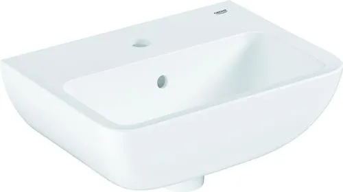 Lavabo GROHE BauEdge alpin blanc 450x350 mm 1 trou de robinetterie, avec trop-plein