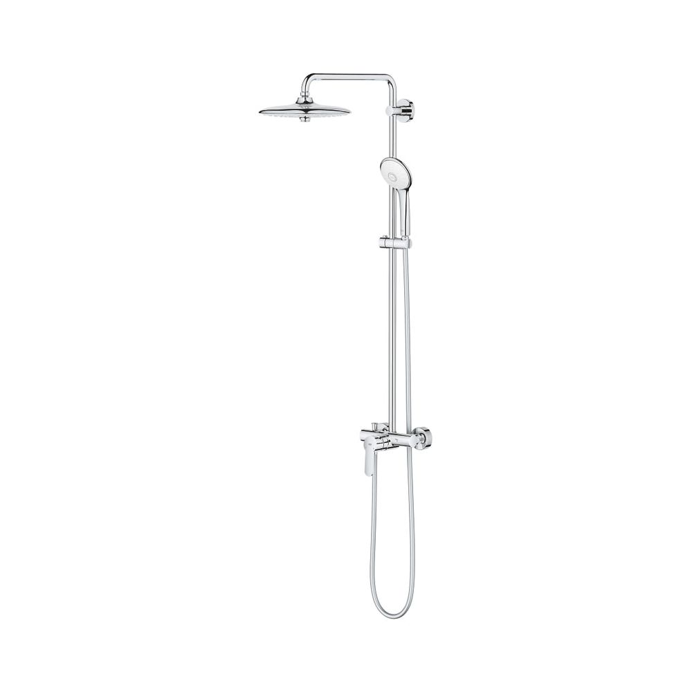 Système de douche Grohe Euphoria 260 avec mitigeur mural monocommande, pommeau orientable 450 mm, chromé - Réf. 27473002