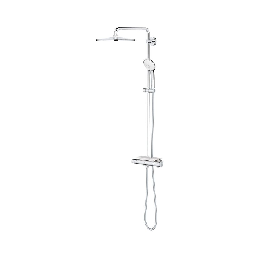 Système de douche Grohe Euphoria System 310 avec mitigeur thermostatique apparent, montage mural, chromé, 26075001