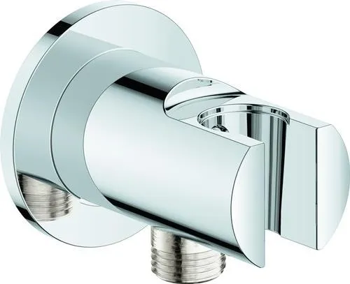 Coude de raccordement mural Grohe Tempesta 28679_1 avec support de pommeau chromé