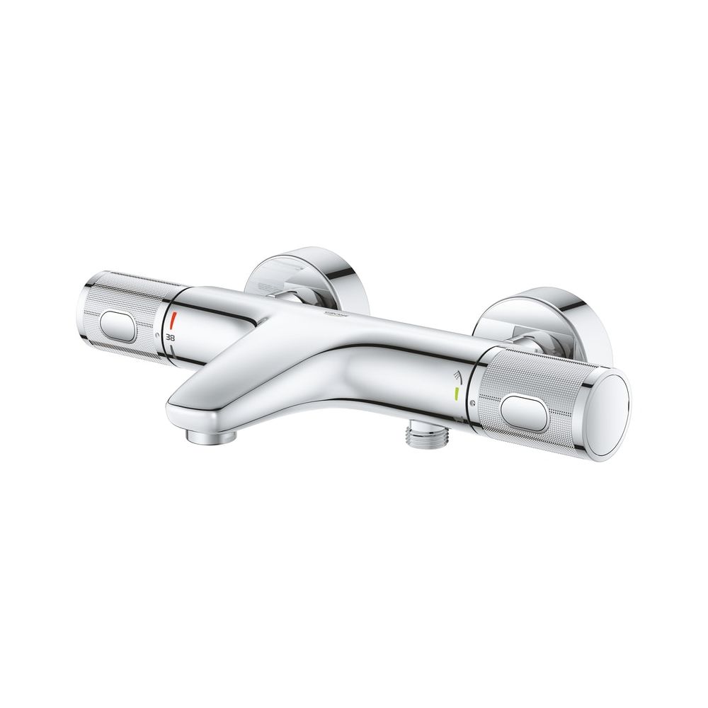 Grohe Grohtherm 1000 Performance Mitigeur thermostatique pour baignoire, montage mural, 1/2", ProGrip, anti-brûlure, chromé, 34830000
