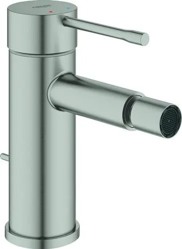 Robinetterie de bidet Grohe Essence 24178_1 à levier unique supersteel avec garniture d'évacuation à tige