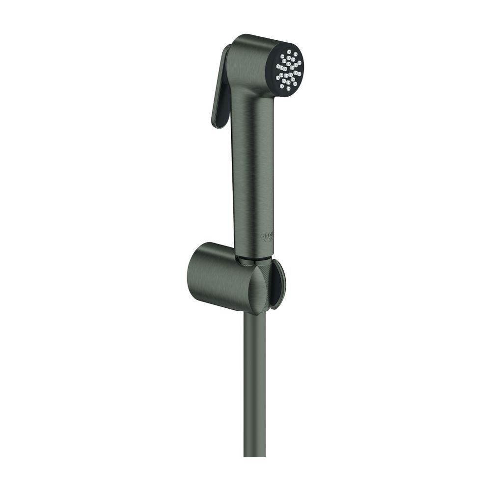 Grohe Tempesta-F Set de douchette à main Trigger 30, débit 8 l/min, flexible de douche 125 cm, support de douchette, Graphite dur, 27524001