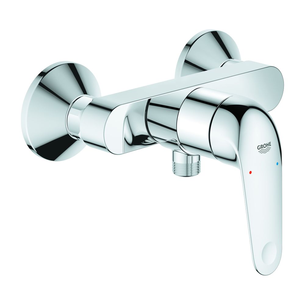Robinet de douche Grohe EuroPro monocommande, montage mural, limiteur de température, raccords S, Chrome, 32740001