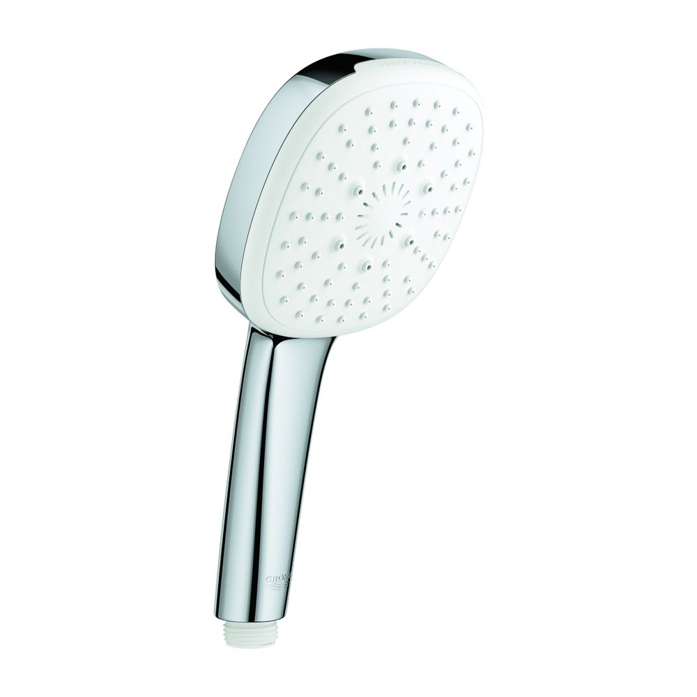 Grohe Tempesta Cube 110 - pommeau de douche manuel, 3 modes de jet (Pluie/Jet/Massage), débit max. 7,4 l/min à 3 bars, chromé, 27574003
