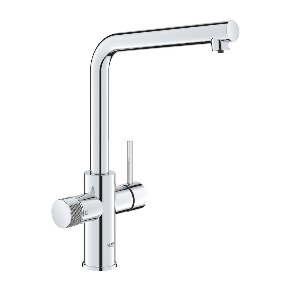 Robinetterie de lavabo Grohe Blue Pure Minta, monocommande, bec en L, chromé, réf. 30588000