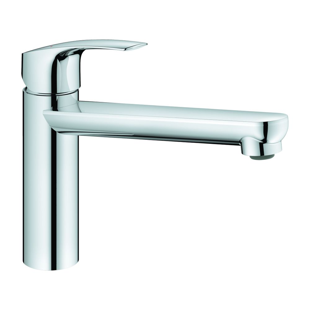 Robinet de cuisine Grohe Eurosmart à levier unique, bec verseur haut pivotant en fonte, pour montage avant-fenêtre, chromé, 30617000