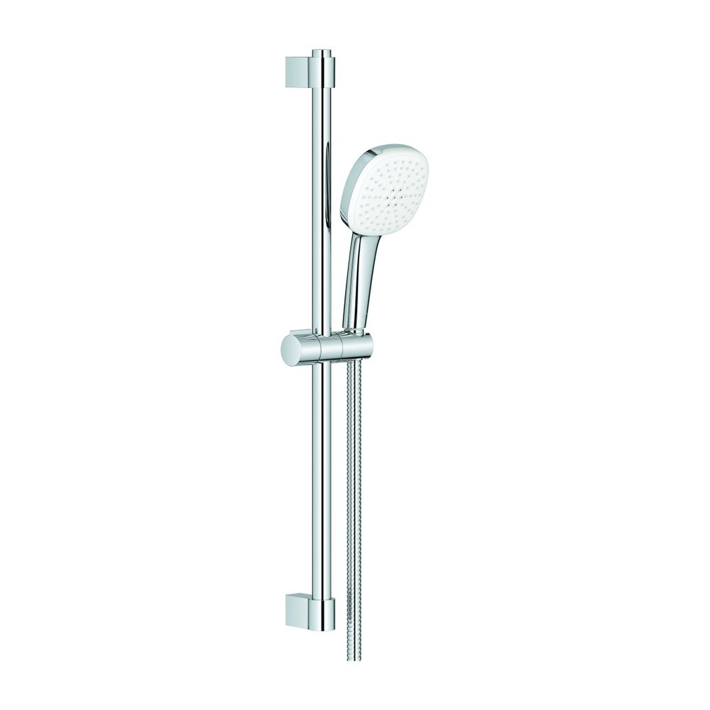 Grohe Tempesta Cube 110 Kit de colonne de douche, 600 mm, flexible métallique Relexaflex 175 cm, 2 modes de jet, débit 7,4 l/min, chromé, 26904003