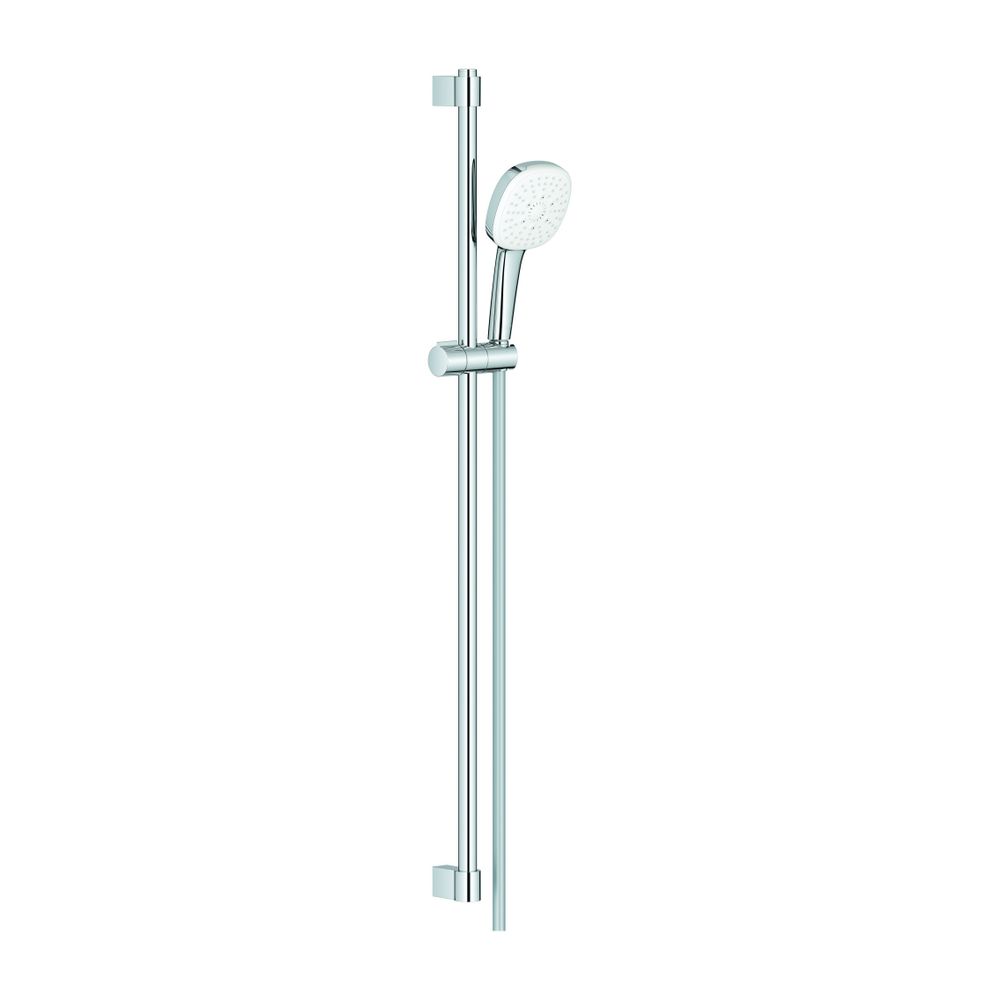 Set de barre de douche Grohe Tempesta Cube 110, 90 cm, Flexible Relexaflex 175 cm, 3 modes de jet, Débit 13,5 l/min, Chrome, 27789003