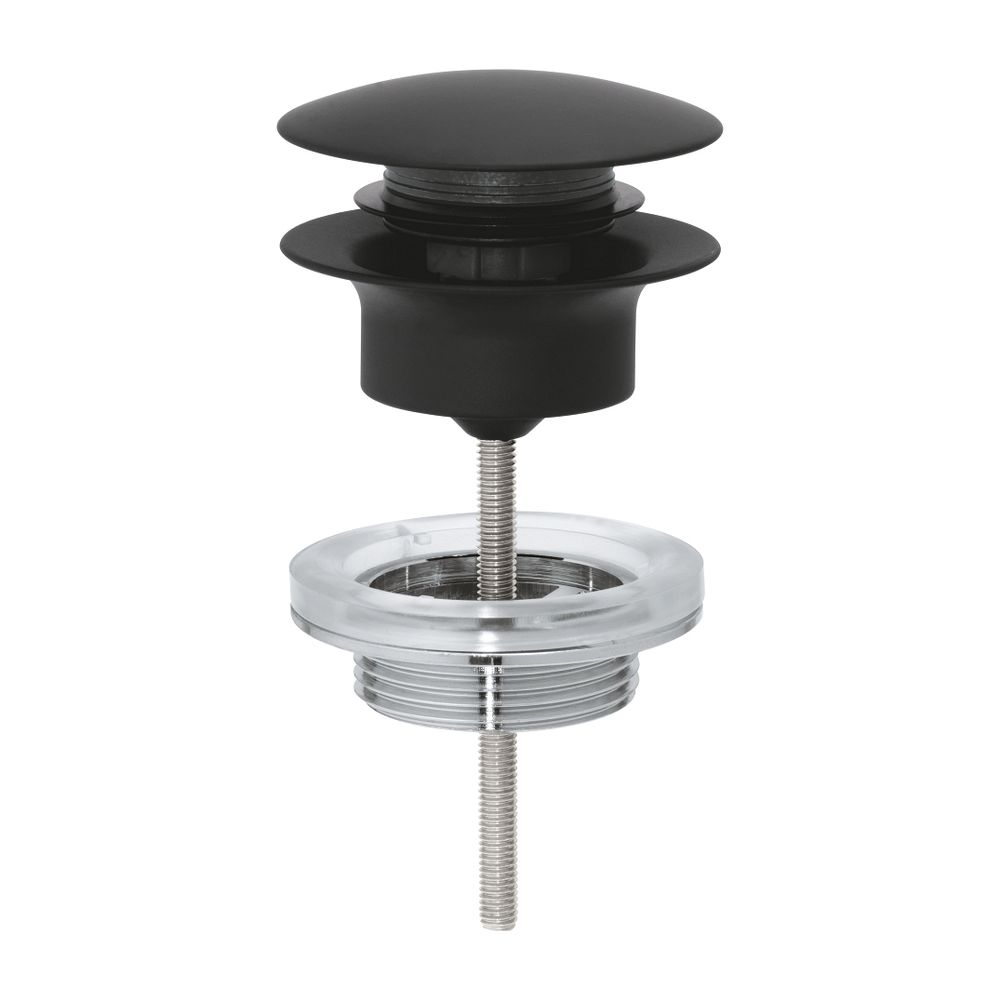 Grohe Garniture de vidange pour lavabo avec bouchon à pression et fermeture à clic - Phantom Black - 29510KF0