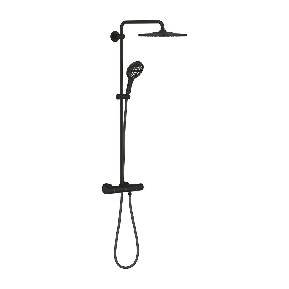 Système de douche Grohe Rainshower SmartActive 310 avec batterie thermostatique AP, 450 mm, version Mono 310, SmartActive 130, EcoJoy, Phantom Black