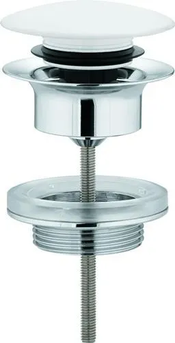 Garniture d'évacuation GROHE avec bouchon à pression pour lavabo avec trop-plein - Moon White