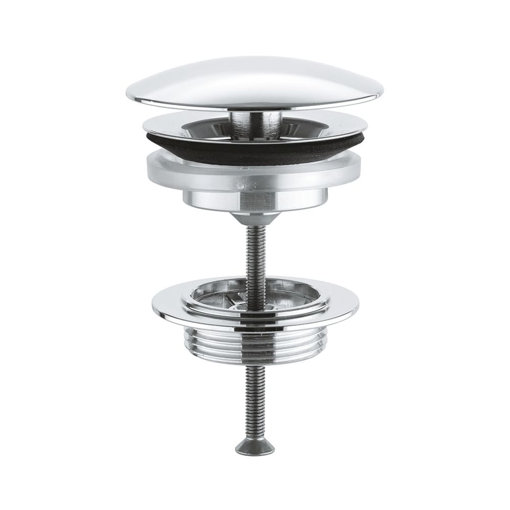 Soupape d'évacuation 1 1/4 pouce chromée pour lavabo sans trop-plein GROHE