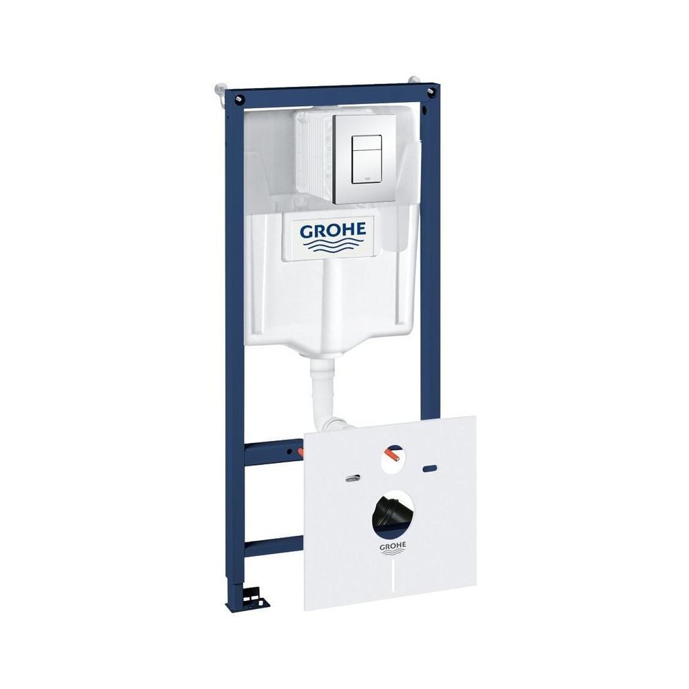 Grohe Rapid SL Kit de montage WC 5-en-1 pour cloison sèche, hauteur 113 cm, avec bouton de commande Skate Cosmopolitan, 38827000