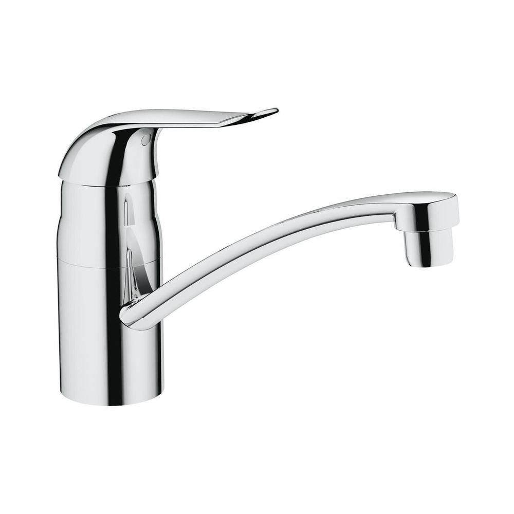 Mitigeur monocommande Grohe Eurosmart Care pour évier, montage 1 trou, bec tubulaire haut orientable, cartouche 46 mm, 120 mm, finition chromée