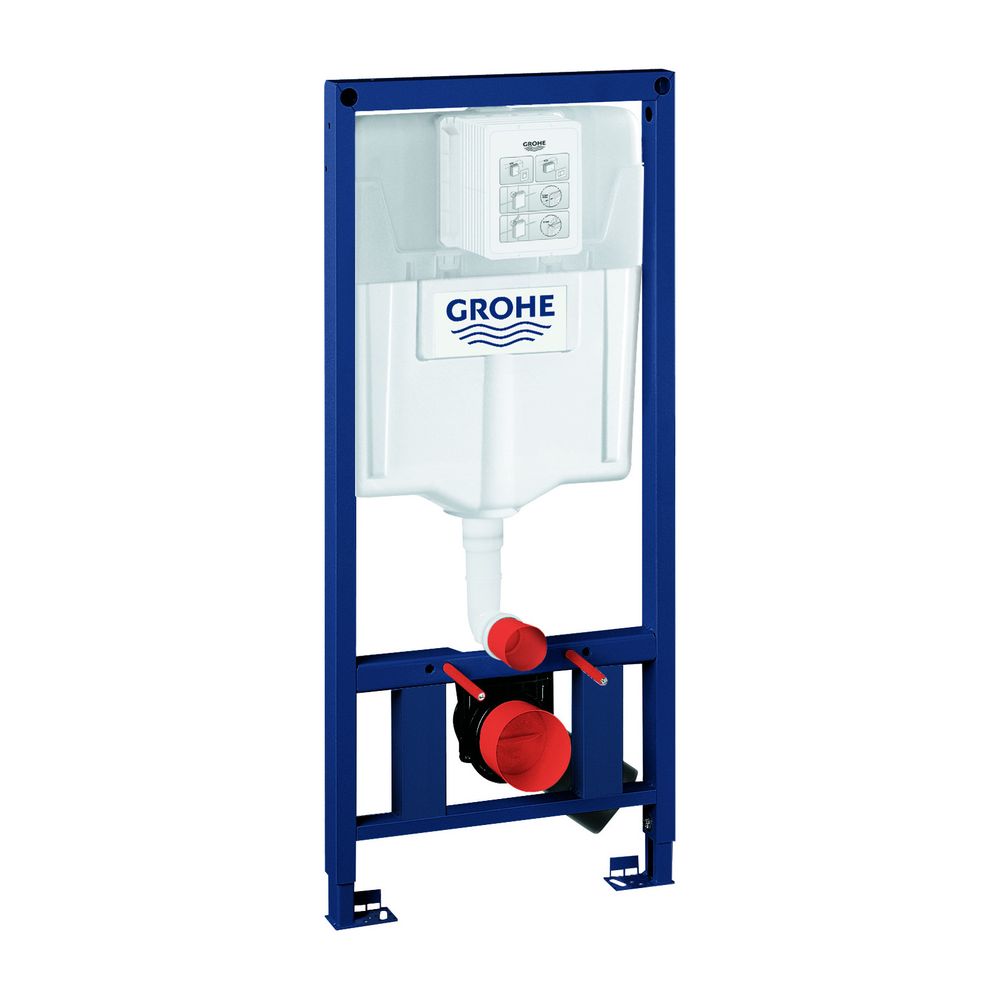 Élément WC mural Grohe Rapid SL, hauteur de construction 1,13 m, pour montage sur cloison/paroi creuse, traverses de pression verticales, 38897000