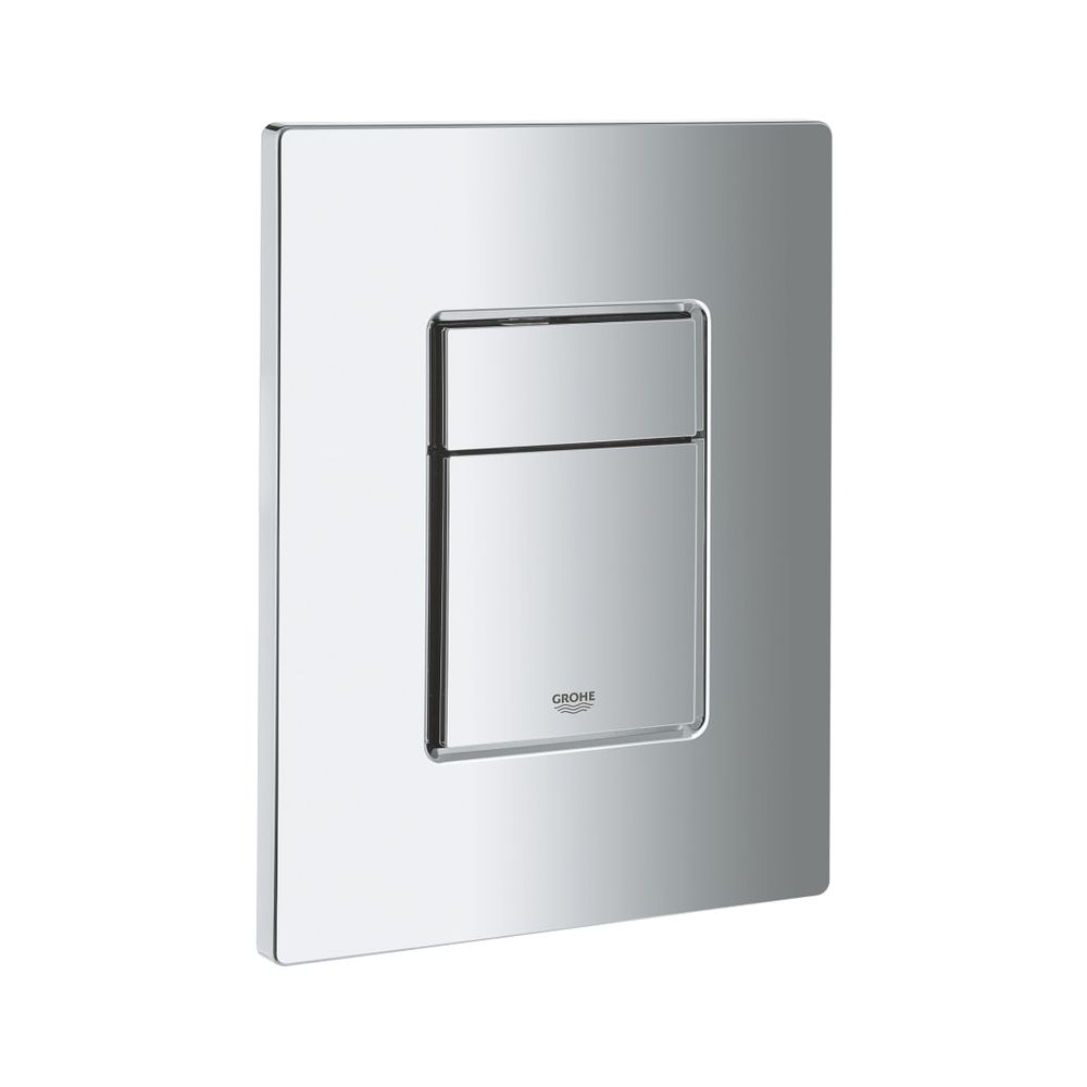 Plaque de recouvrement GROHE avec bouton-poussoir, chromé, 42371000