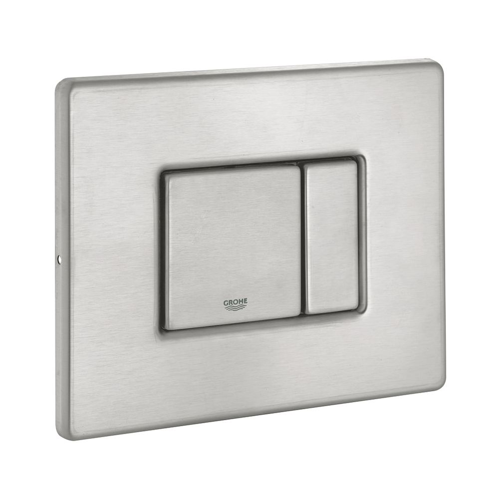 Plaque de recouvrement Grohe avec bouton-poussoir, acier inoxydable, 42374SD0