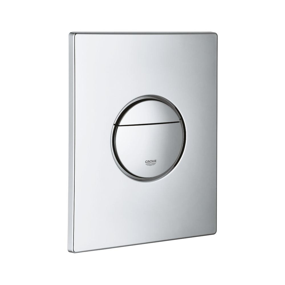 Plaque de recouvrement Grohe avec bouton-poussoir chromé, 42375000