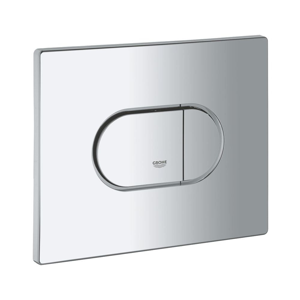 Plaque de recouvrement Grohe avec bouton-poussoir, chromée, 42379000