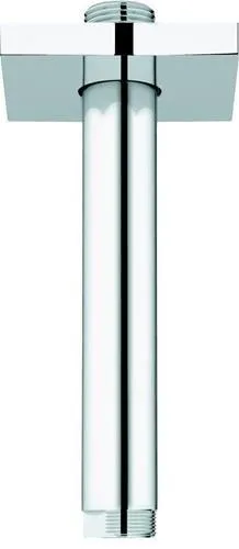 Grohe Sortie de douchette plafond Rainshower, longueur 142 mm, rosace carrée, chromé, 27485000
