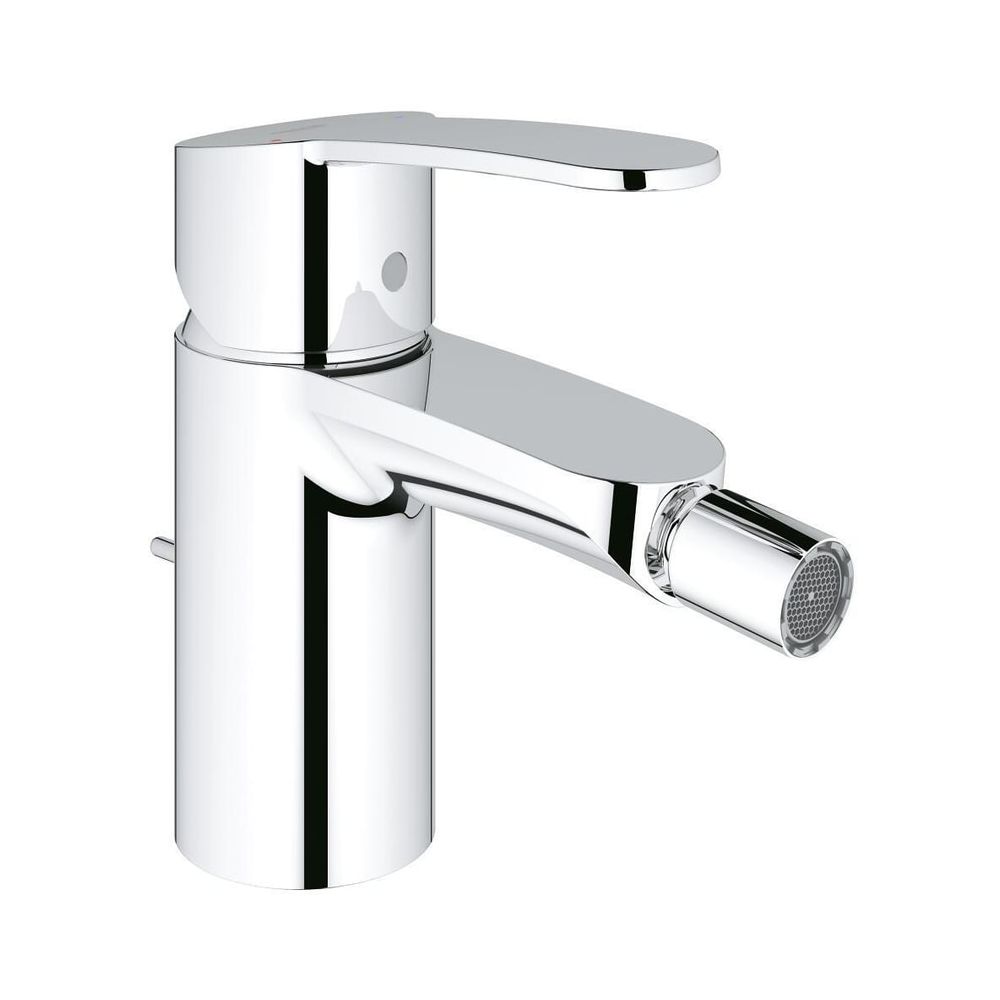 Robinetterie de bidet Grohe Eurostyle Cosmopolitan à commande monocommande, montage à trou unique, garniture de vidange à tige de 1 1/4", chromé, 33565002