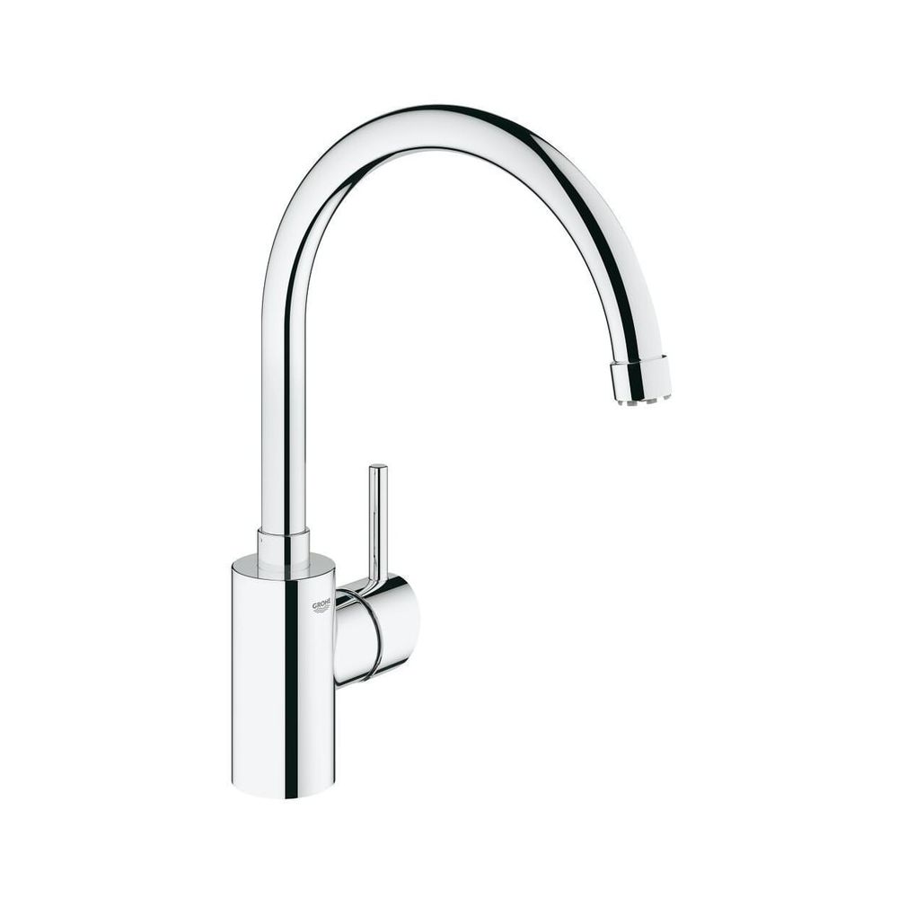Mitigeur de bac à vaisselle Grohe Concetto à levier unique, montage monotrou, basse pression, bec orientable, chromé, 31132001