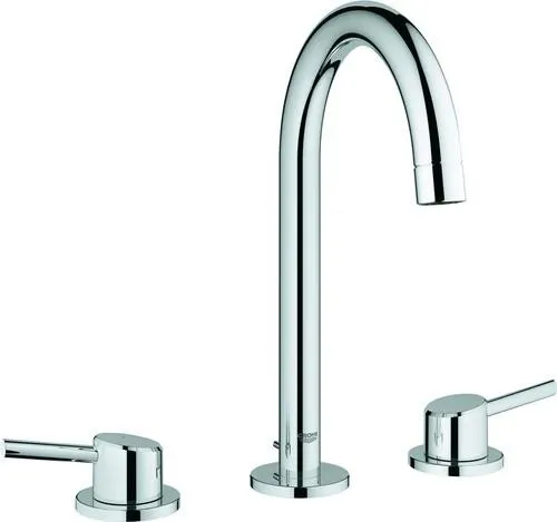 Robinetterie de lavabo Grohe Concetto 3 trous L-Size, garniture de vidange à tige 1 1/4", chromé, 20216001