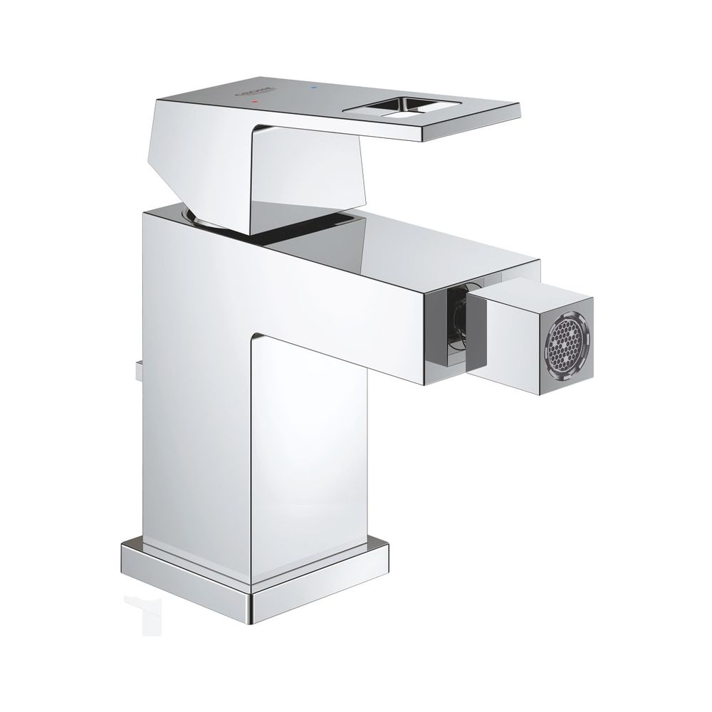 Robinetterie de bidet Grohe Eurocube à un trou, mitigeur monocommande, chromé, 23138000