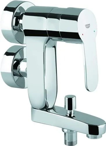 Mitigeur de baignoire Grohe Eurostyle C Vertica 23301 à montage mural - Chrome