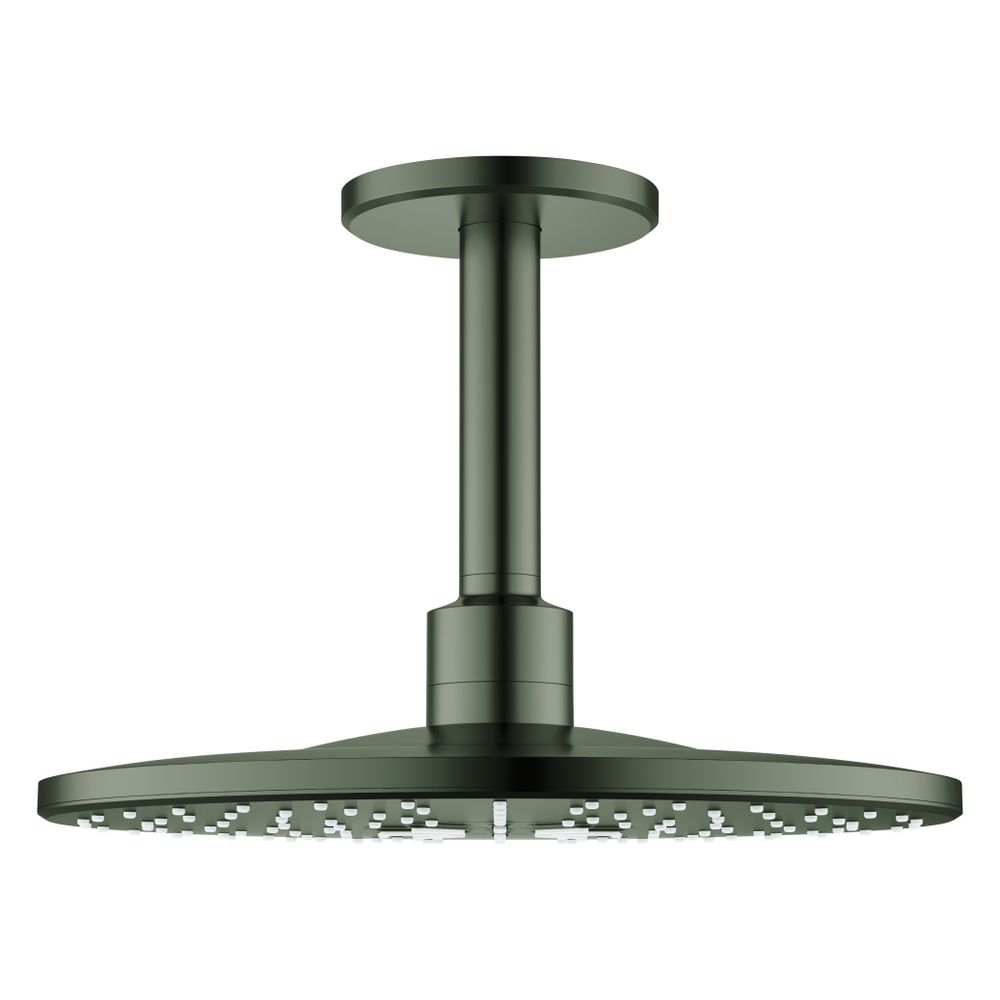 Set de pommeau de douche Rainshower SmartActive 310, rond, sortie plafond 142 mm, 2 modes de jet, satiné graphite, 26477MG0 GROHE